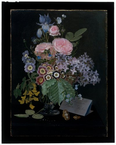 Natura morta di fiori in un vaso di vetro da Otto Didrik Ottesen