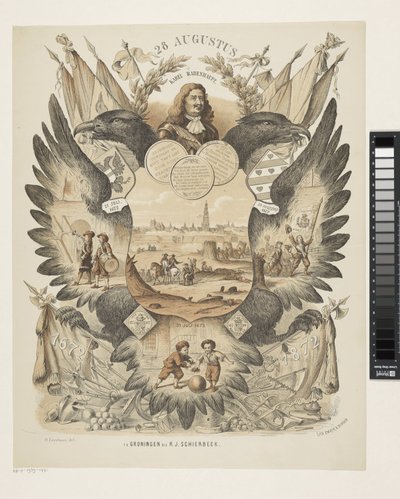 Stampa commemorativa della liberazione di Groningen da Otto Eerelman