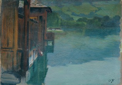 Stabilimento balneare a Gmunden da Otto Friedrich