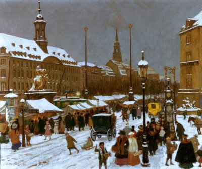 Striezelmarkt sul Neustädter Markt da Otto Fritzsche