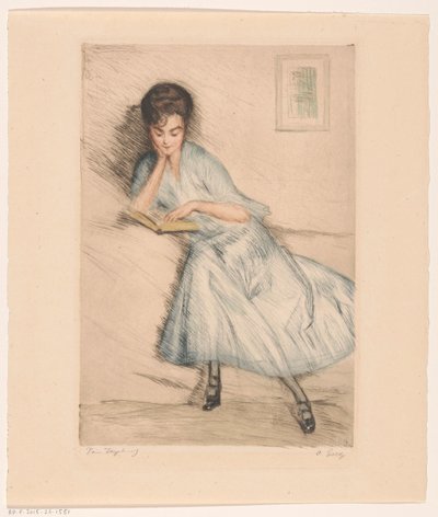 Donna che legge da Otto Goetze (signed by artist)