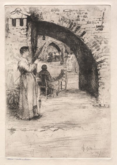 Incisioni di Venezia: Fabbricanti di reti, 1881 da Otto H. Bacher