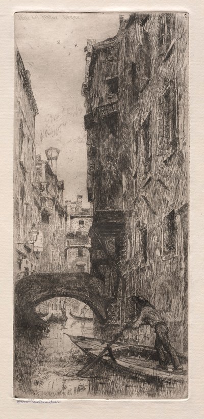 Incisioni di Venezia: Ponte del Pistor, Venezia, 1880 da Otto H. Bacher