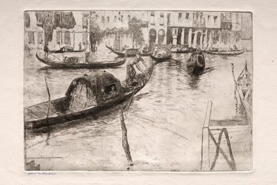 Acqueforti di Venezia: Traghetto San Felice da Otto H. Bacher