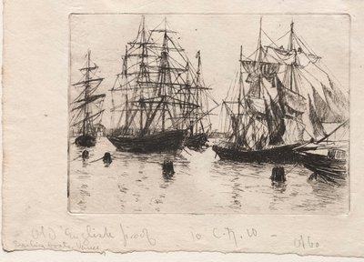 Barche a vela, Venezia, 1880 da Otto H. Bacher