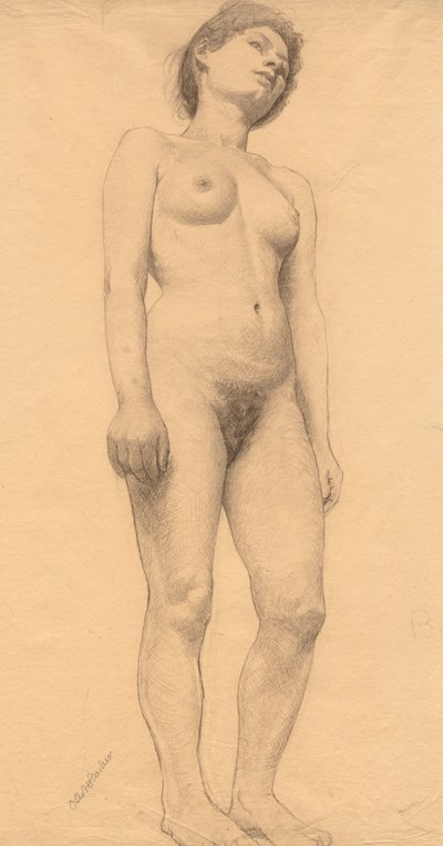 Nudo femminile in piedi, probabilmente 1878-79 da Otto H. Bacher