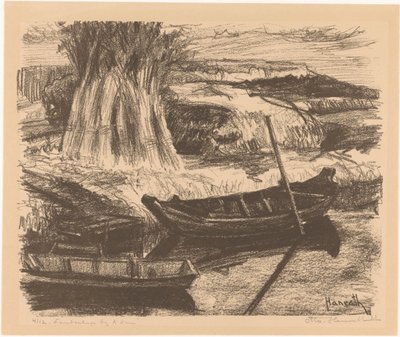 Paesaggio vicino ad Amsterdam da Otto Hanrath (signed by artist)