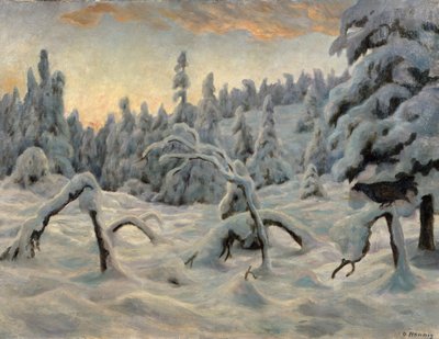 Foresta di abeti dopo la nevicata da Otto Henning