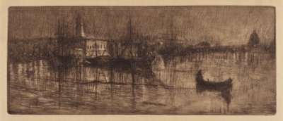 Una sera piovosa a Venezia, c. 1880 da Otto Henry Bacher