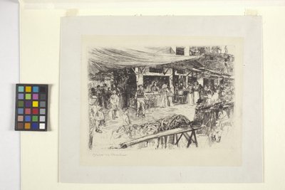 Il mercato, Firenze (Il Mercato Vecchio, Firenze) da Otto Henry Bacher