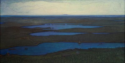 Sopra Foresta e Lago, 1908 da Otto Hesselbom