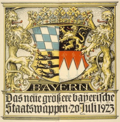 Il nuovo grande stemma bavarese, 20 luglio 1923 da Otto Hupp