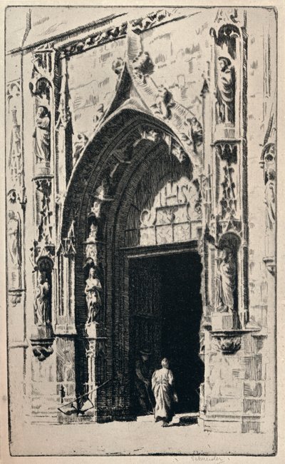 Ingresso della Chiesa di San Nicola-des-Champs, 1915 da Otto J Schneider