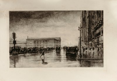 Giornata di pioggia, Michigan Avenue da Otto J. Schneider