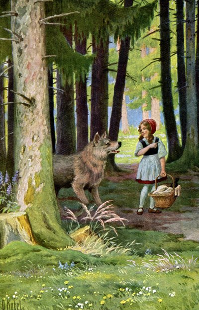 Cappuccetto Rosso, c.1900 da Otto Kubel