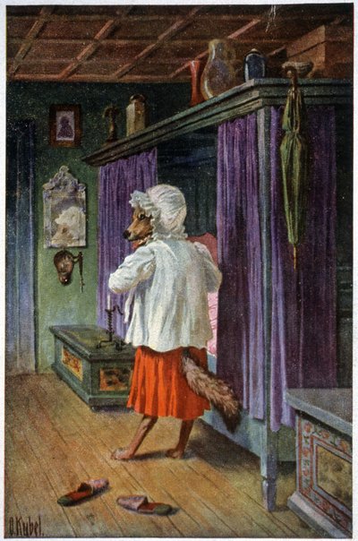 Il lupo si traveste da nonna, c.1910 da Otto Kubel