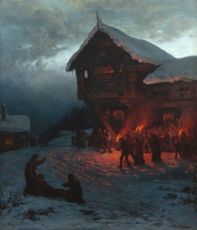 Lotta a una festa di Natale, Monaco da Otto Ludvig Sinding