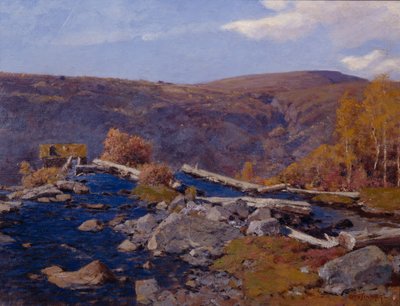 Paesaggio montano con fiume da Otto Ludvig Sinding