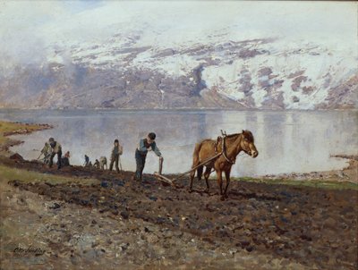 Aratura con cavalli da Otto Ludvig Sinding