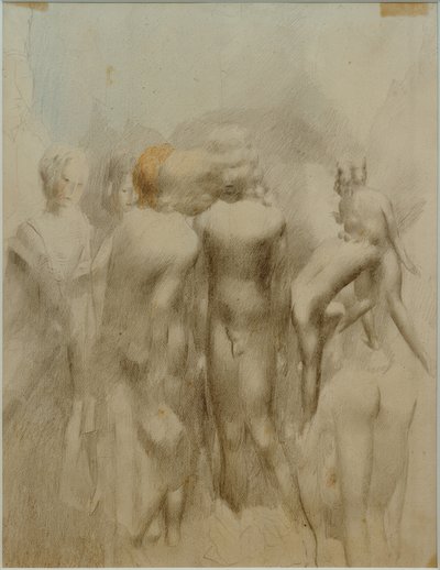 Gruppo di ragazzi nudi all