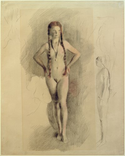 Ragazza con medaglione da Otto Meyer Amden
