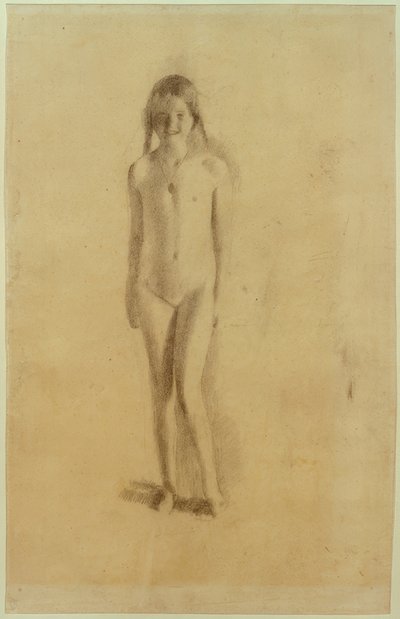 Ragazza nuda con medaglione da Otto Meyer Amden