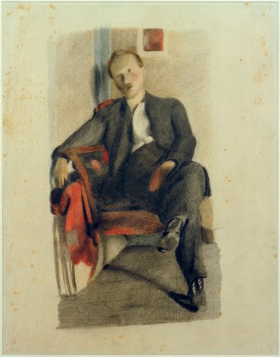 Ritratto di un giovane uomo seduto da Otto Meyer Amden