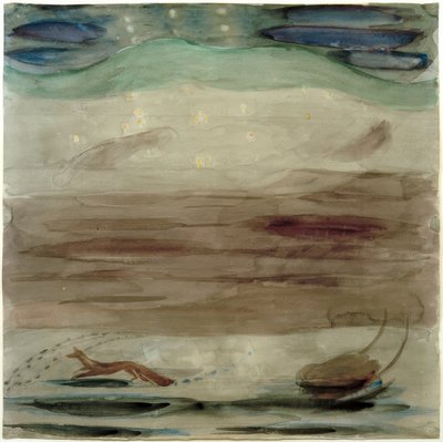 Studio per paesaggio stellato con cima di montagna da Otto Meyer Amden