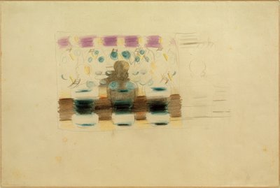Preparazione (Devozione nella sala da pranzo). Schizzo da Otto Meyer Amden
