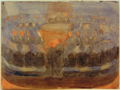 Preparazione (Devozione nella sala da pranzo). Studio (Composizione generale) da Otto Meyer Amden