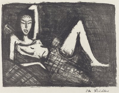 Ragazza su un divano da Otto Müller