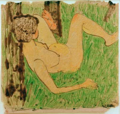 Ragazza nuda a riposo da Otto Mueller