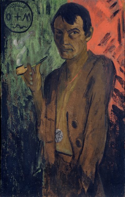 Autoritratto con pentagramma, c. 1924 da Otto Mueller