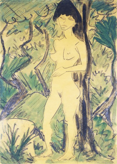 Nudo nella foresta, c.1922-1923 da Otto Mueller