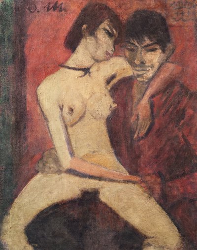 Amanti zingari seduti, 1922 da Otto Mueller