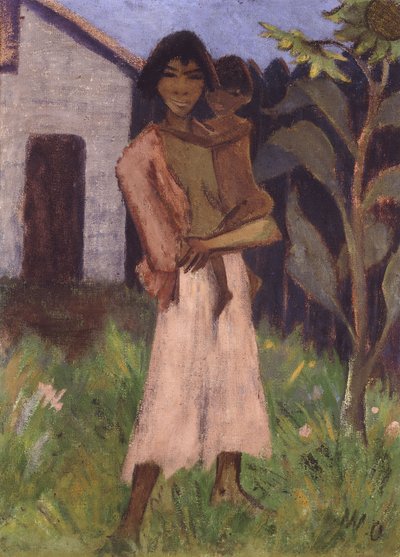 Zingara in piedi con bambini da Otto Mueller