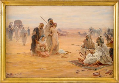Le marché aux esclaves - Il Mercato degli Schiavi - Dipinto di Otto Pilny (1866-1936), Olio su tela 1910 (80x120cm) - Collezione Privata da Otto Pilny