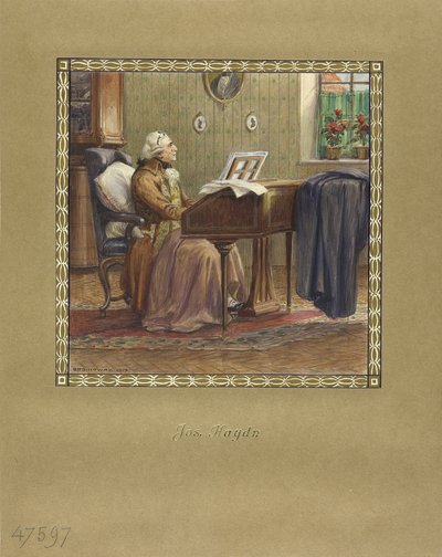 Joseph Haydn al pianoforte, 1917 da Otto Robert Nowak