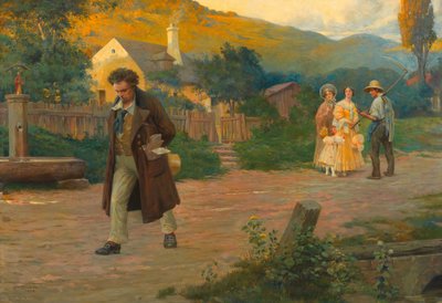 Il solitario maestro Beethoven in una passeggiata vicino a Vienna da Otto Robert Nowak