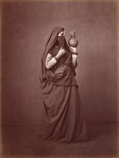 Ritratto di donna egiziana, c. 1870 (foto) da Otto Schoefft