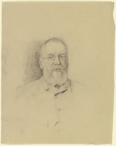 Ritratto di un uomo anziano con occhiali da Otto Scholderer