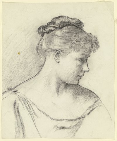 Testa della donna seduta da «Preparazione per il ballo in maschera» da Otto Scholderer