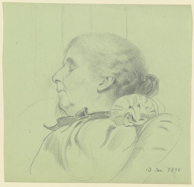 Luise Scholderer addormentata da Otto Scholderer