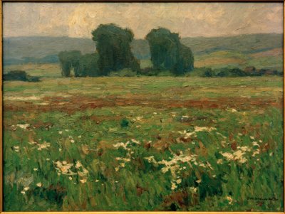 Pioppi in un prato fiorito da Otto Ubbelohde