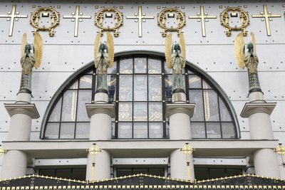 Chiesa di Am Steinhof (chiesa di Leopoldo) progettata da Otto Wagner, Vienna, Austria da Otto Wagner
