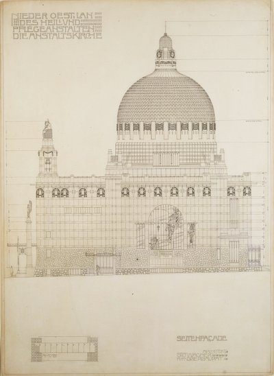 Schizzo per la chiesa di Steinhof, l
