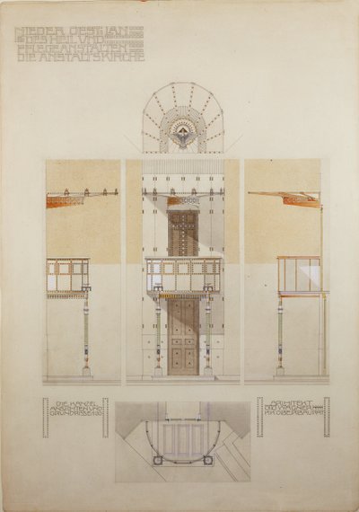 Schizzo per il pulpito della chiesa di Steinhof, l