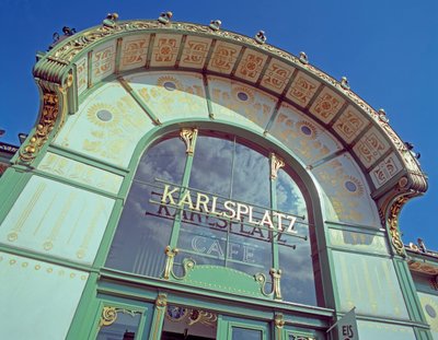 Vista di Karlsplatz Stadtbahn da Otto Wagner