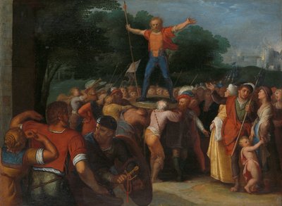 Brinio Nominato Capo dei Caninifati (Brinio Sollevato sullo Scudo) da Otto van Veen