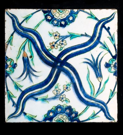 Piastrella ceramica ottomana del XVII secolo da Ottoman School